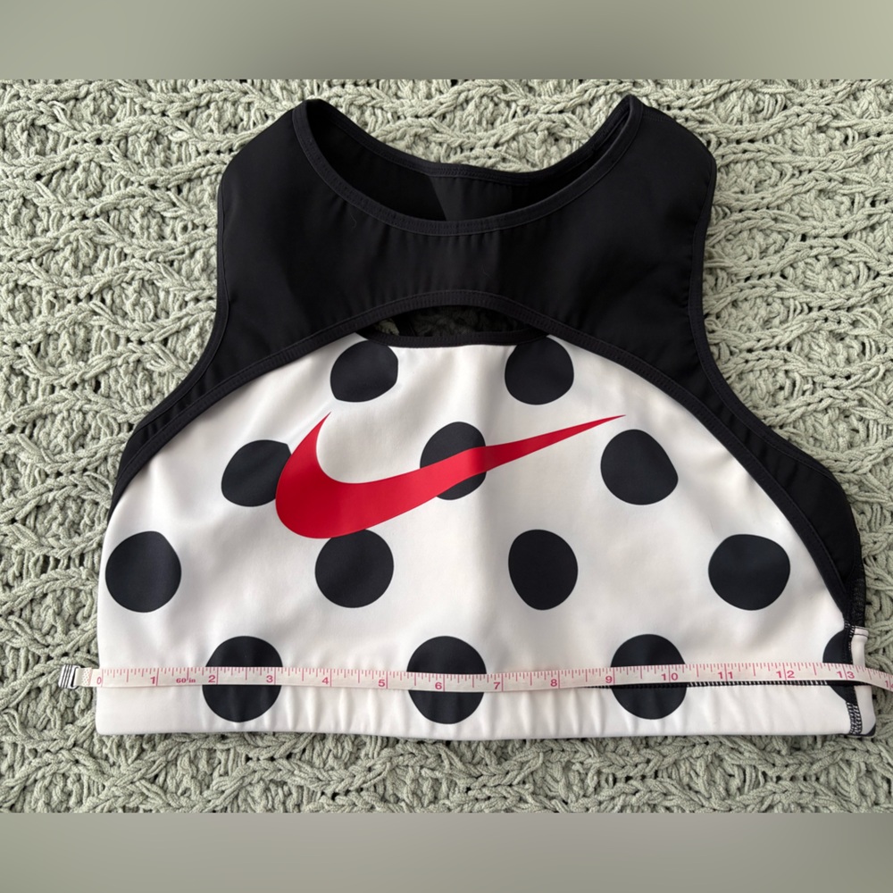 Nike Women’s Black and White Polka Dot Sports Bra